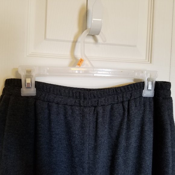 Midi Length, Gray, Knit, Pencil Skirt with Decorative Buttons - Picture 4 of 6